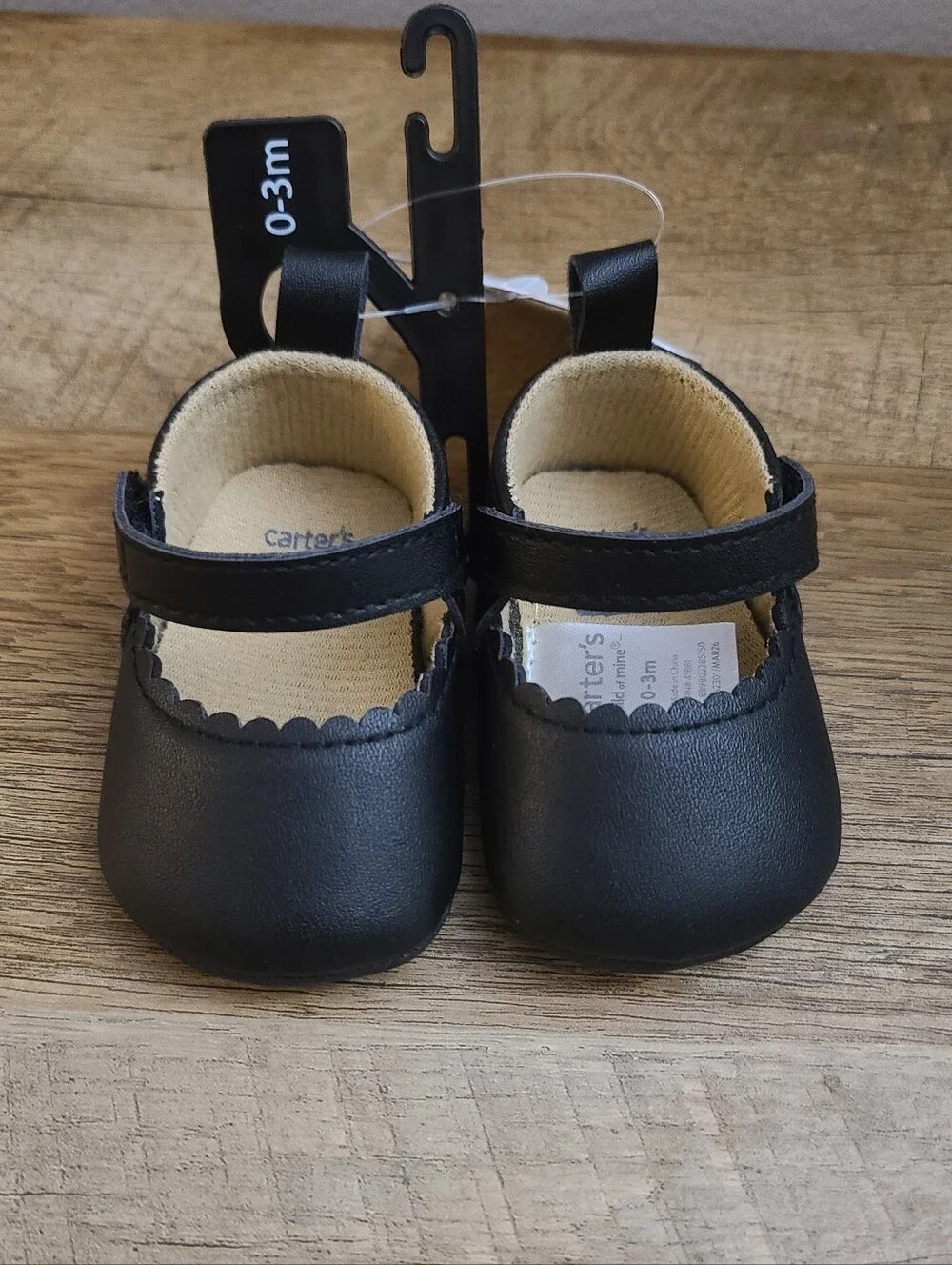 🌟 Carter's Infant Girls Black Mary Jane Shoes Size 0-3 Months